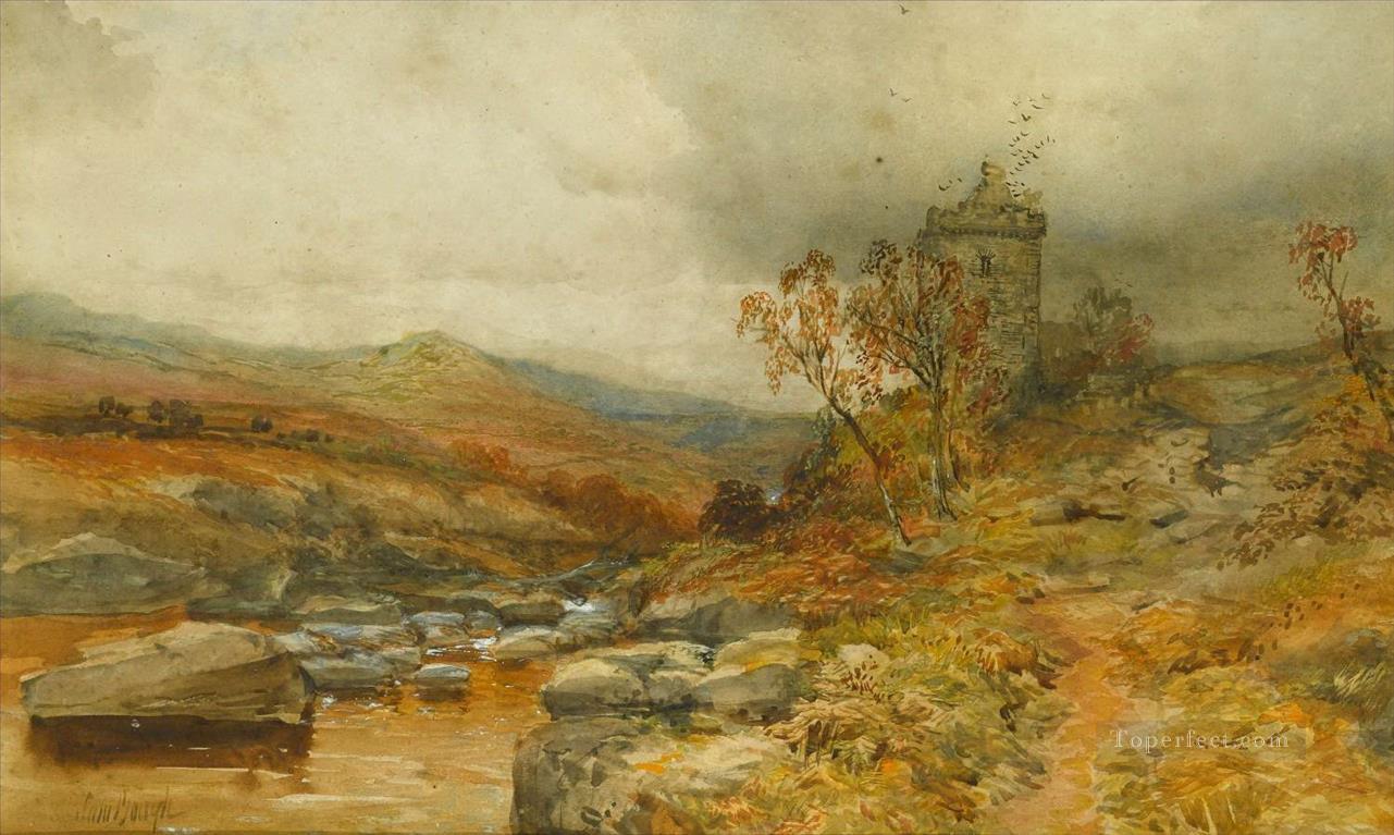 A Border Tower Samuel Bough landscape Oil Paintings